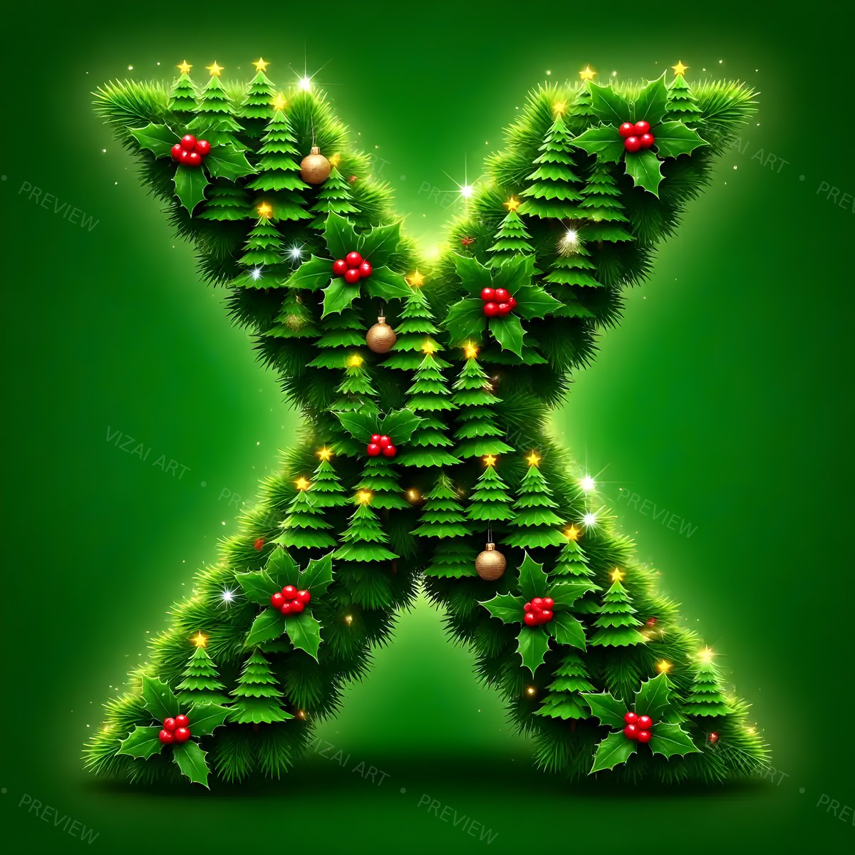 Letter X printable wall art