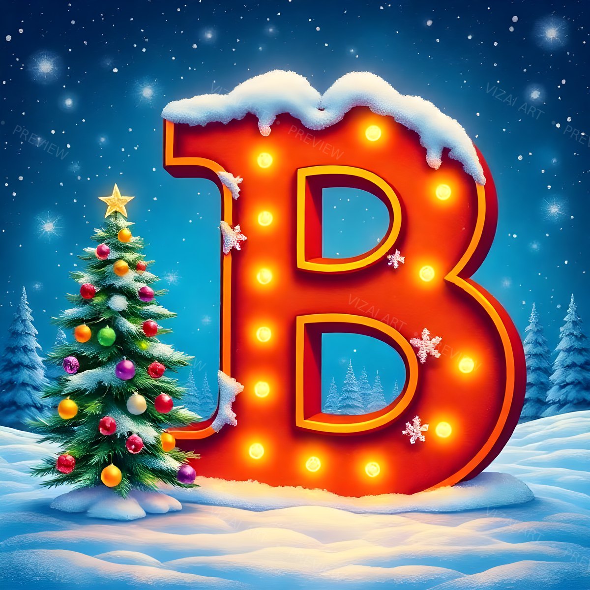 Letter B printable wall art