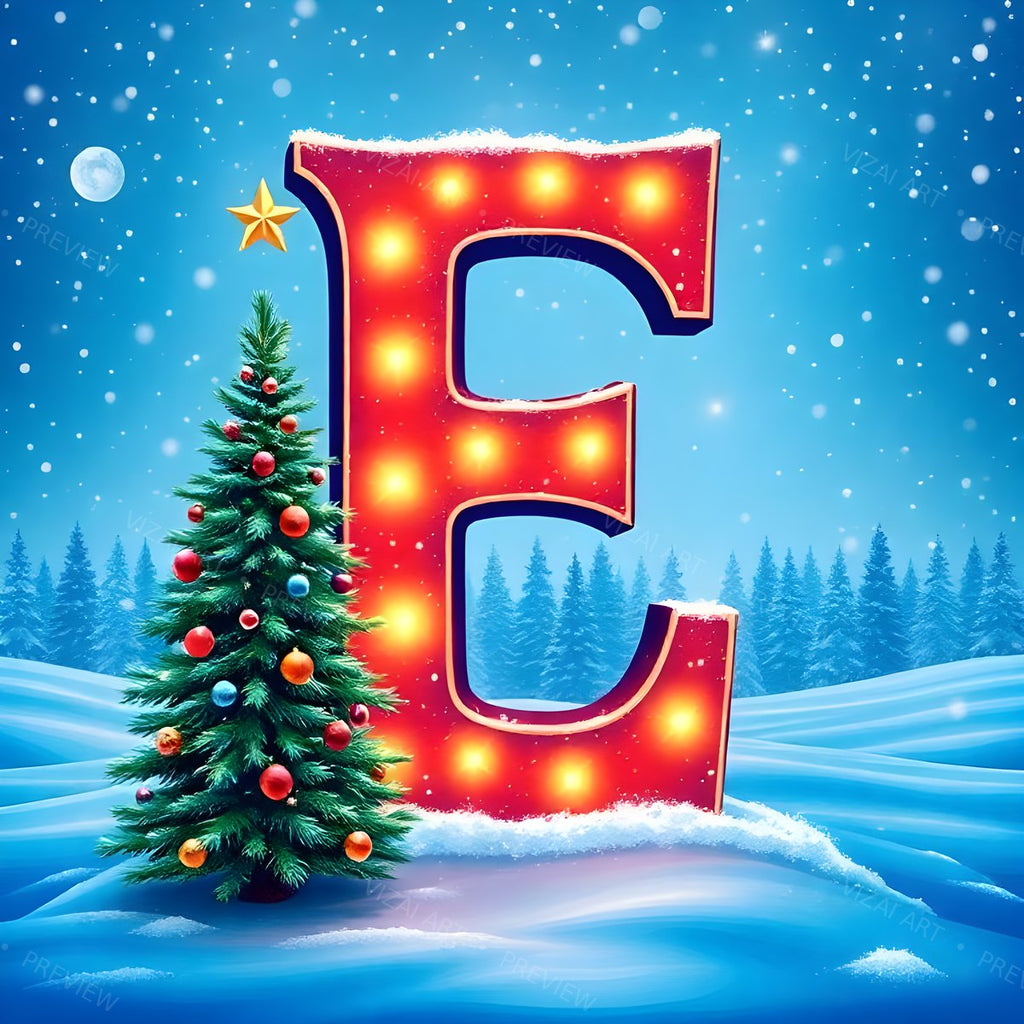 Letter E printable wall art