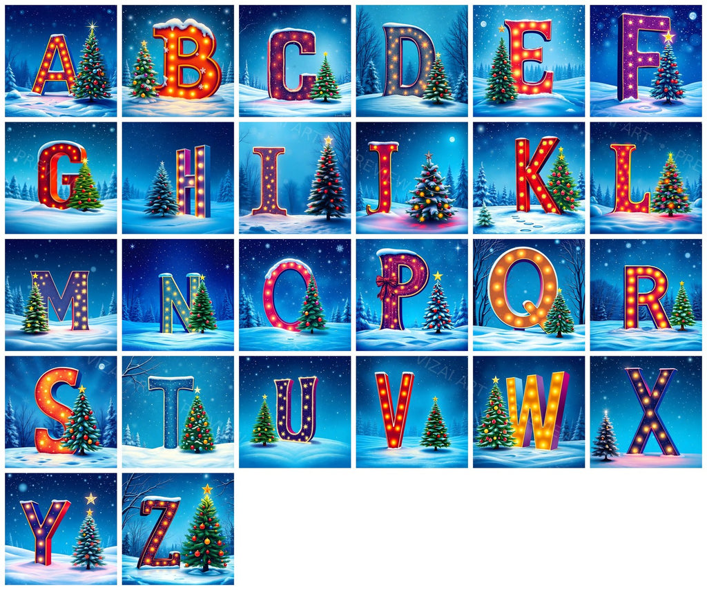 Complete A-Z alphabet grid preview