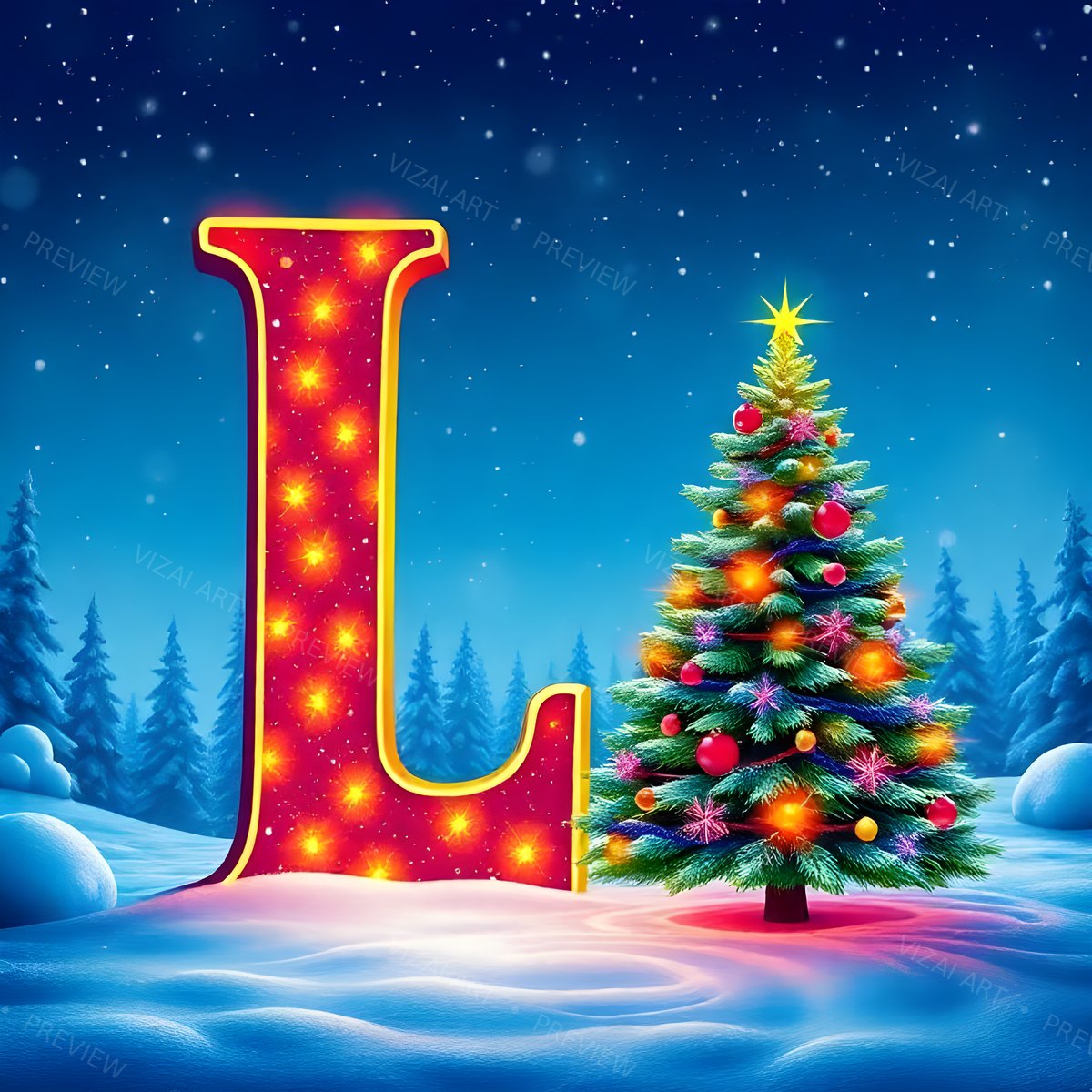 Letter L printable wall art