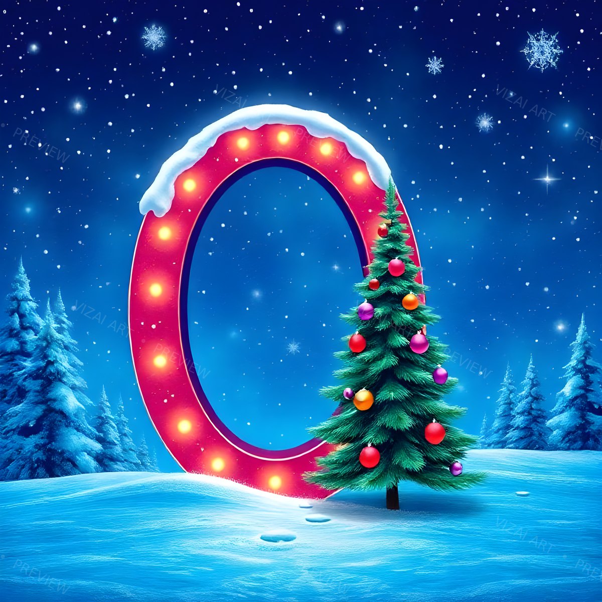 Letter O printable wall art