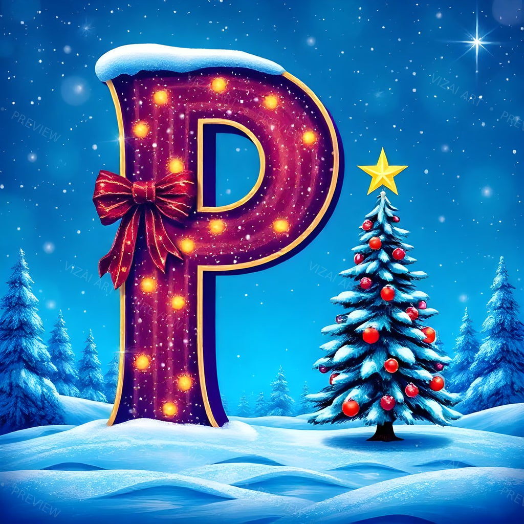 Letter P printable wall art