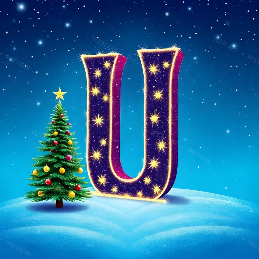 Letter U printable wall art