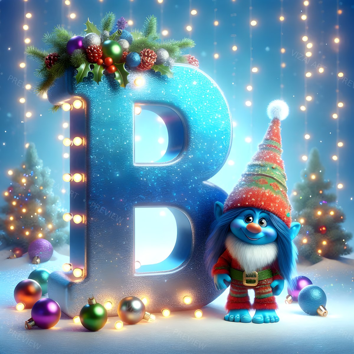 Letter B printable wall art