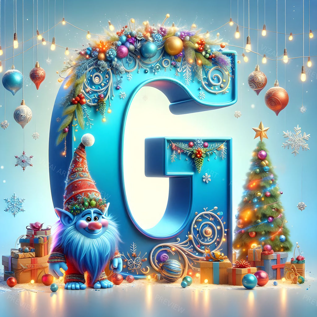 Letter G printable wall art