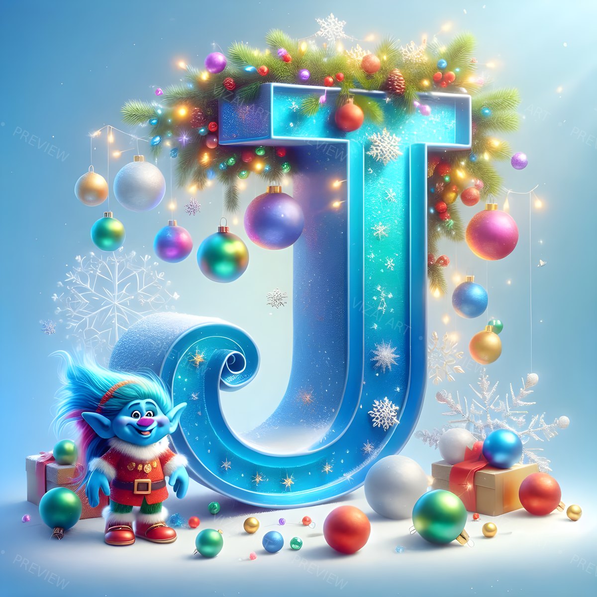 Letter J printable wall art