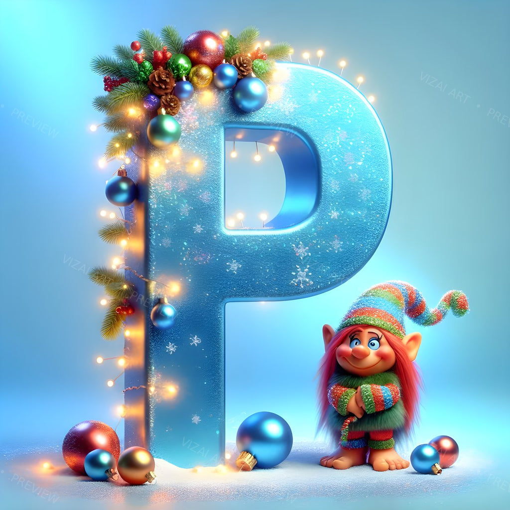 Letter P printable wall art