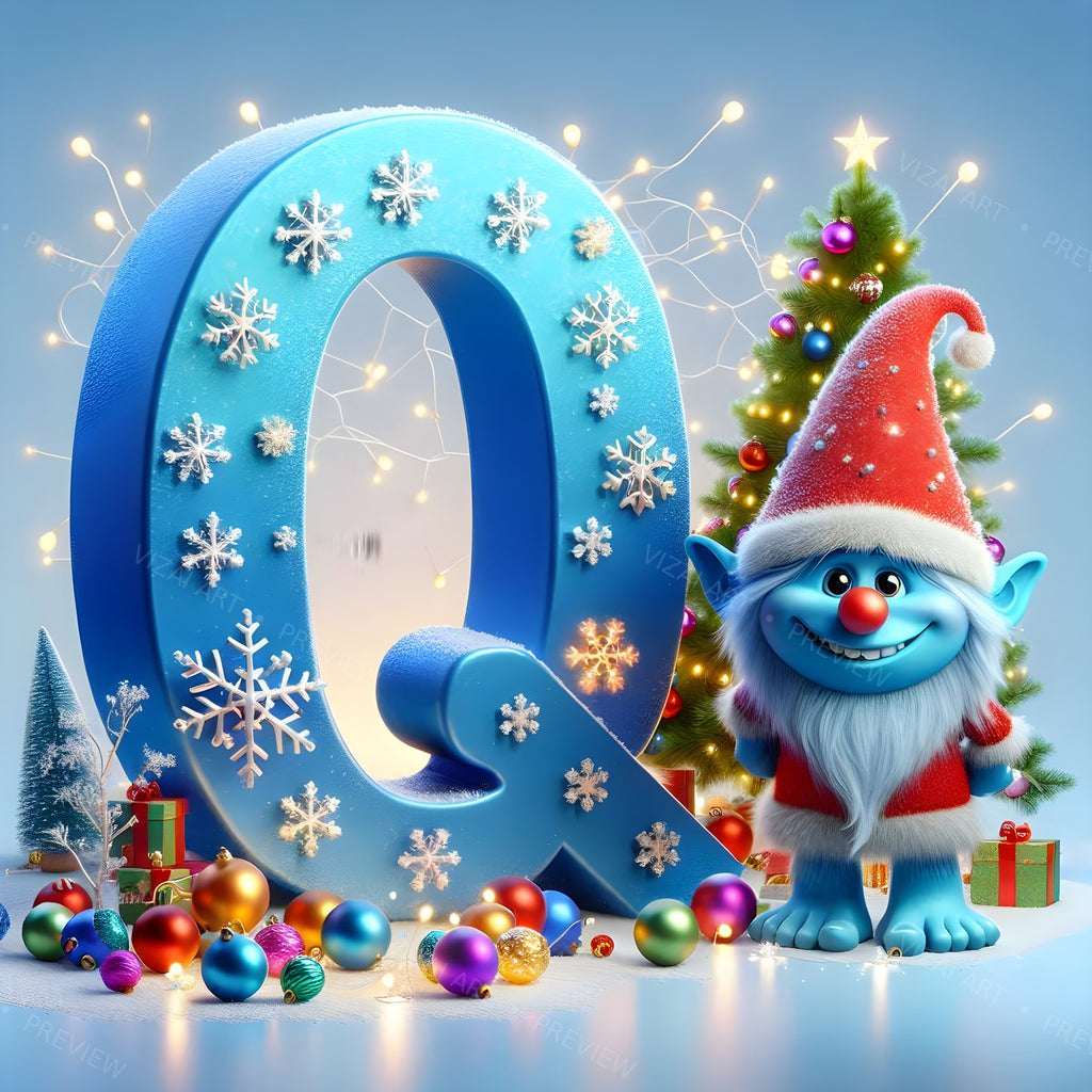 Letter Q printable wall art