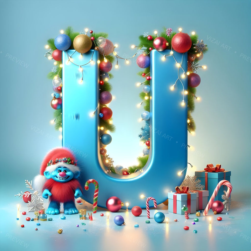 Letter U printable wall art