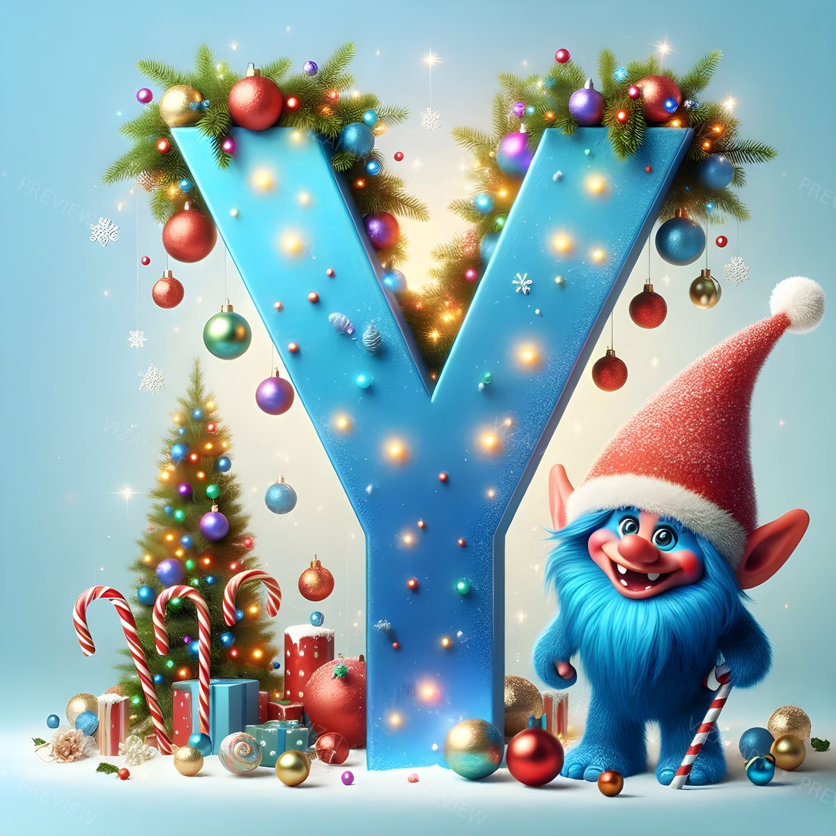 Letter Y printable wall art
