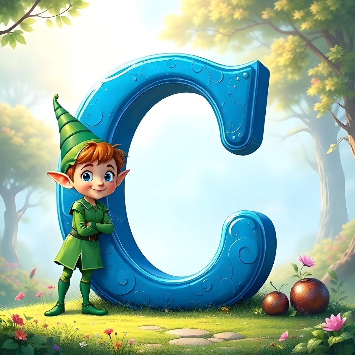 Letter C printable wall art