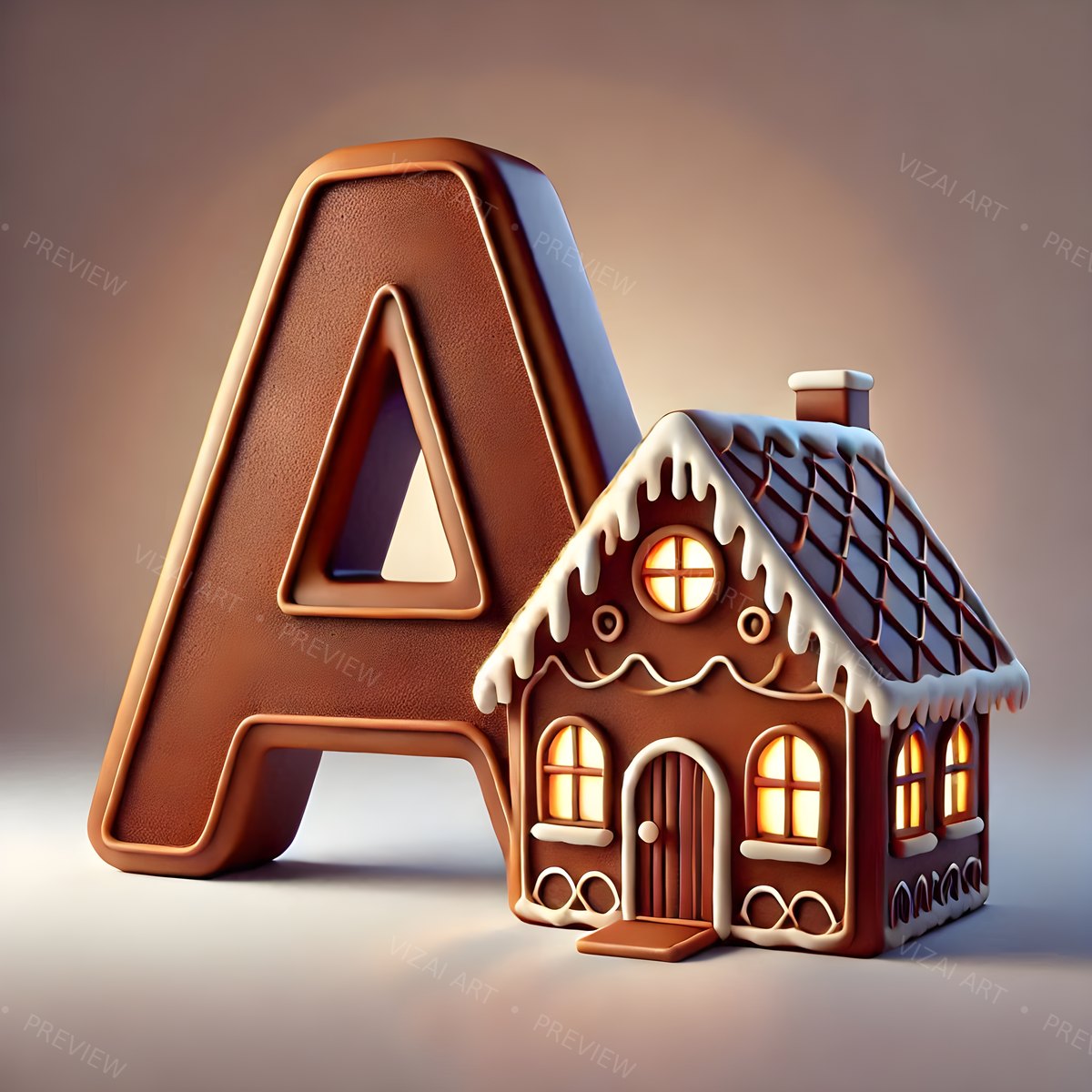 Letter A printable wall art