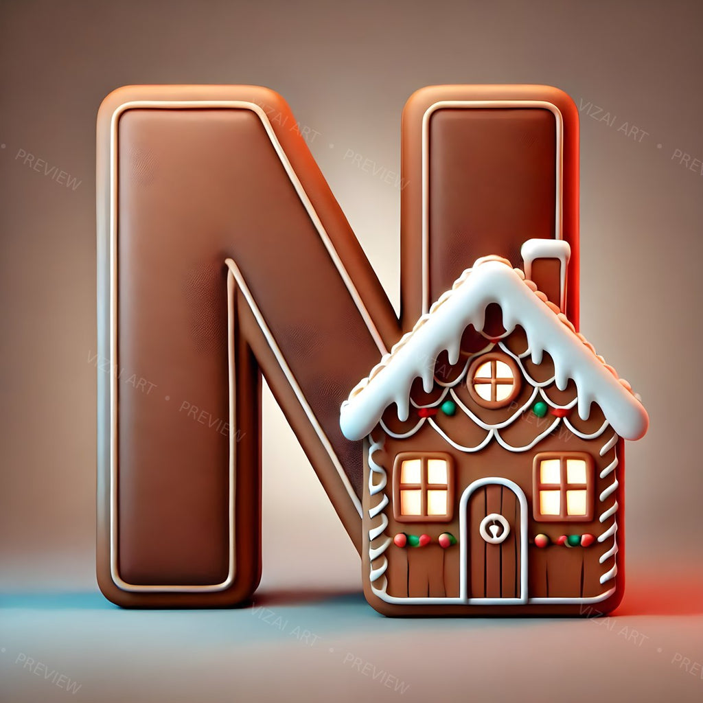 Letter N printable wall art