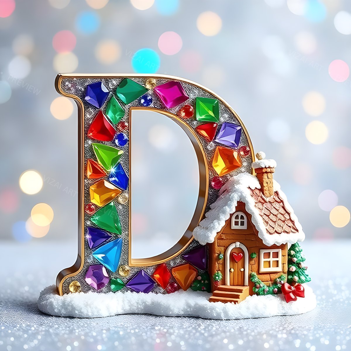 Letter D printable wall art