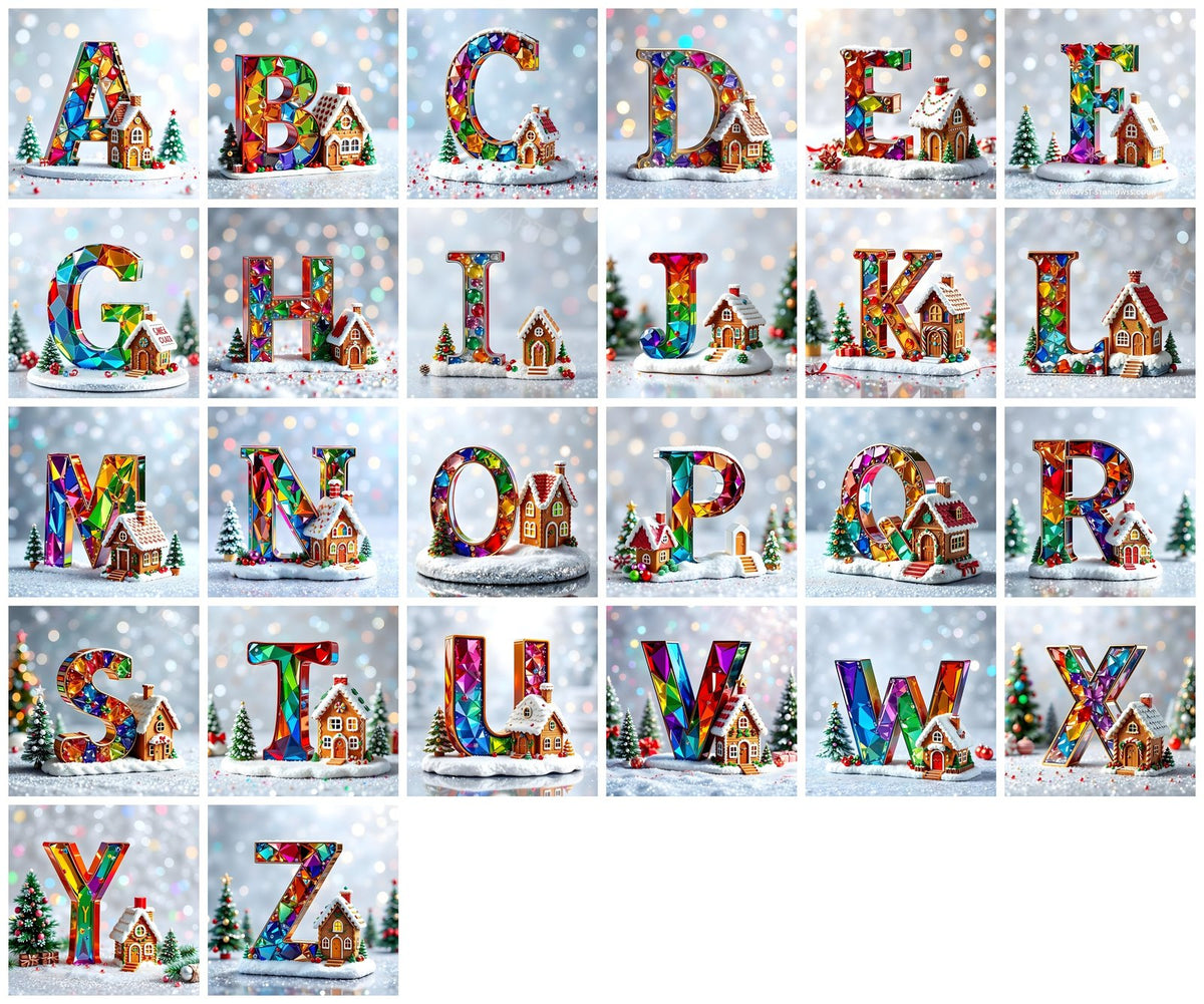 Complete A-Z alphabet grid preview