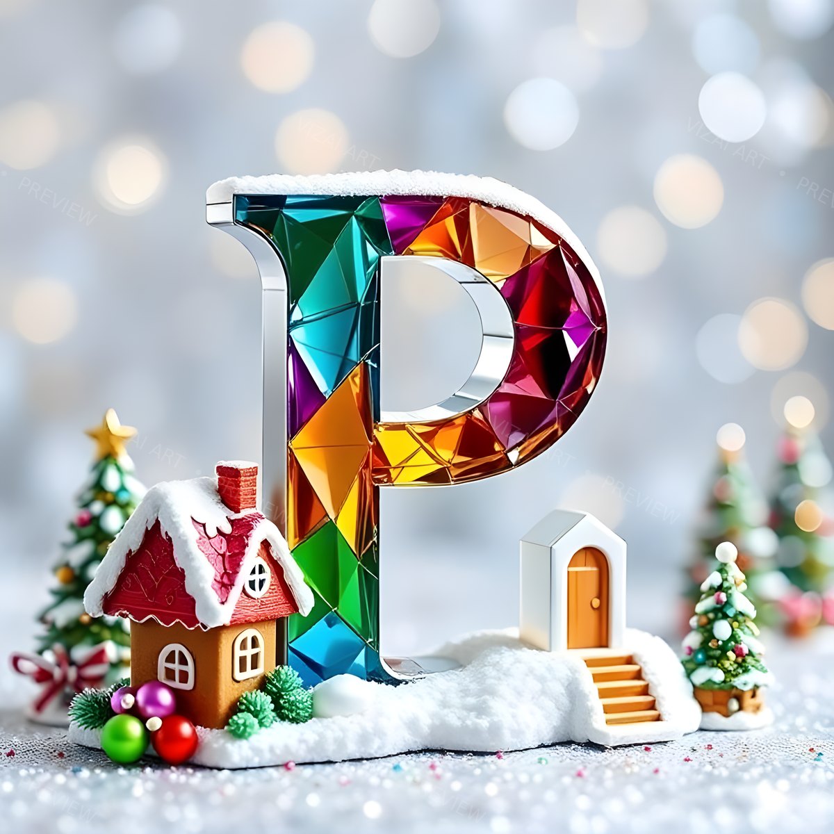 Letter P printable wall art