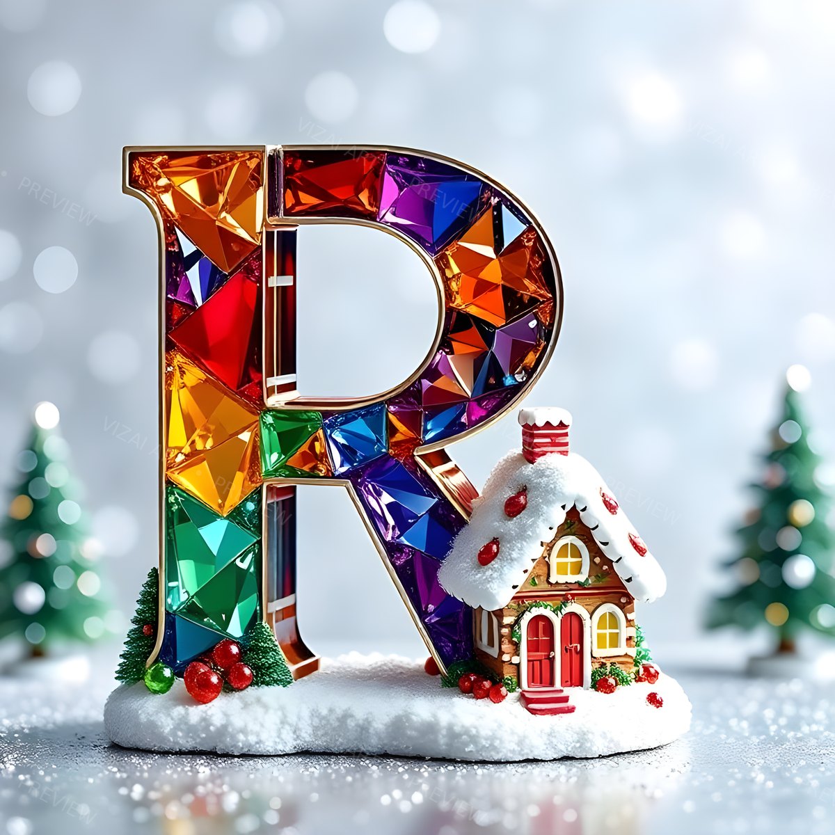 Letter R printable wall art
