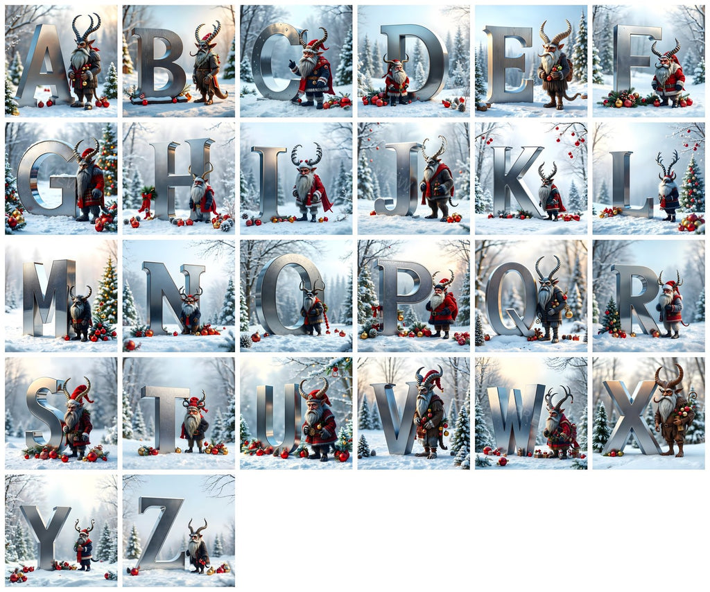 Complete A-Z alphabet grid preview