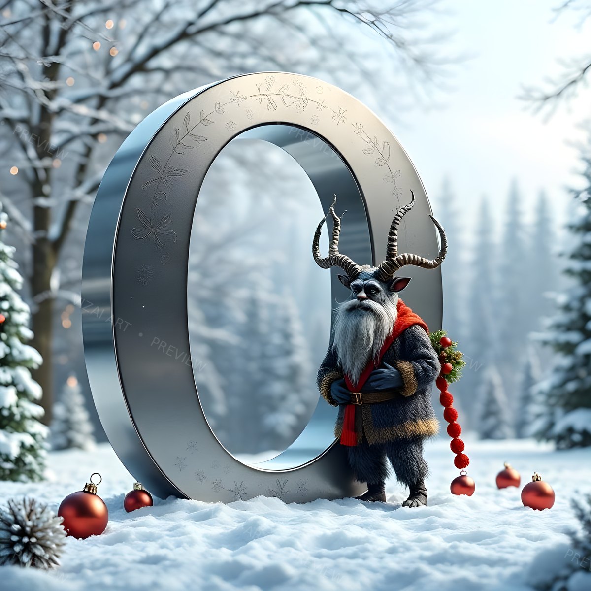 Letter O printable wall art