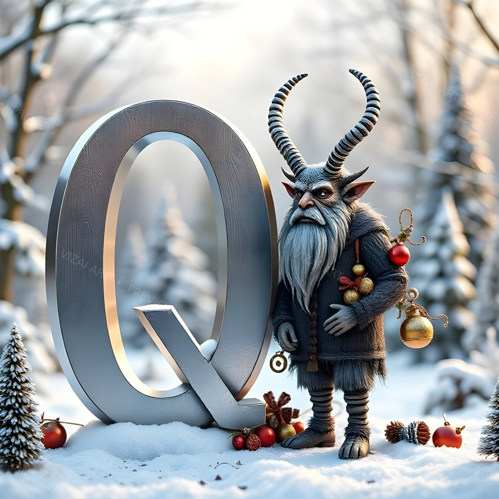 Letter Q printable wall art