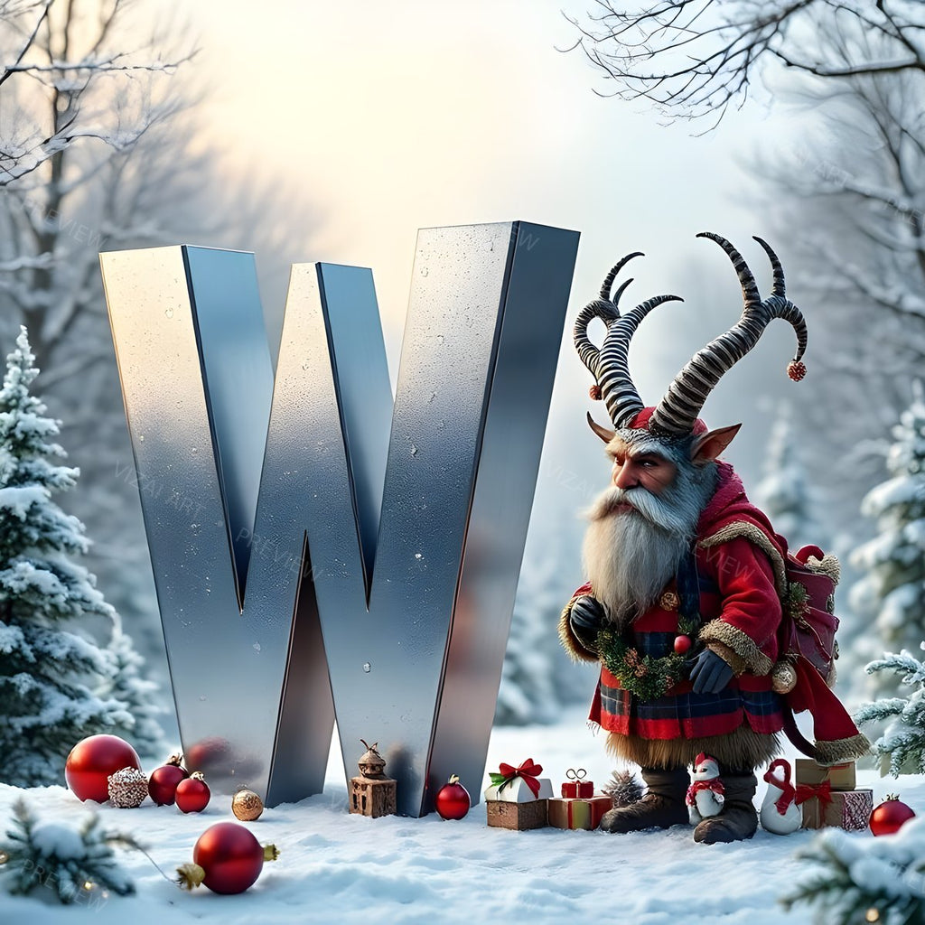 Letter W printable wall art