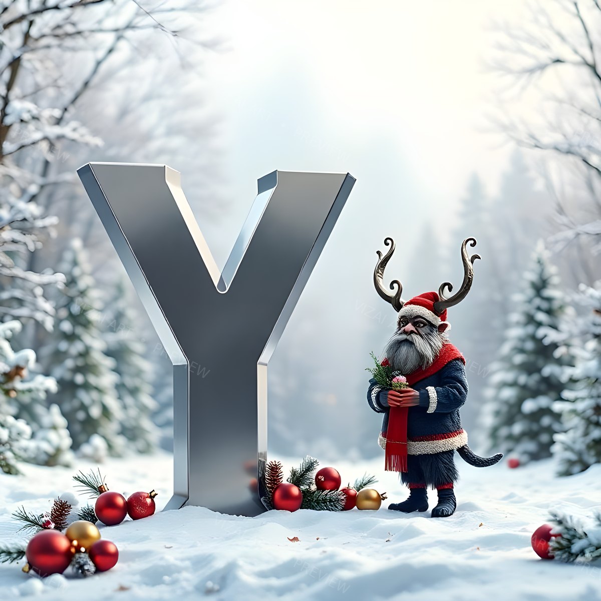 Letter Y printable wall art