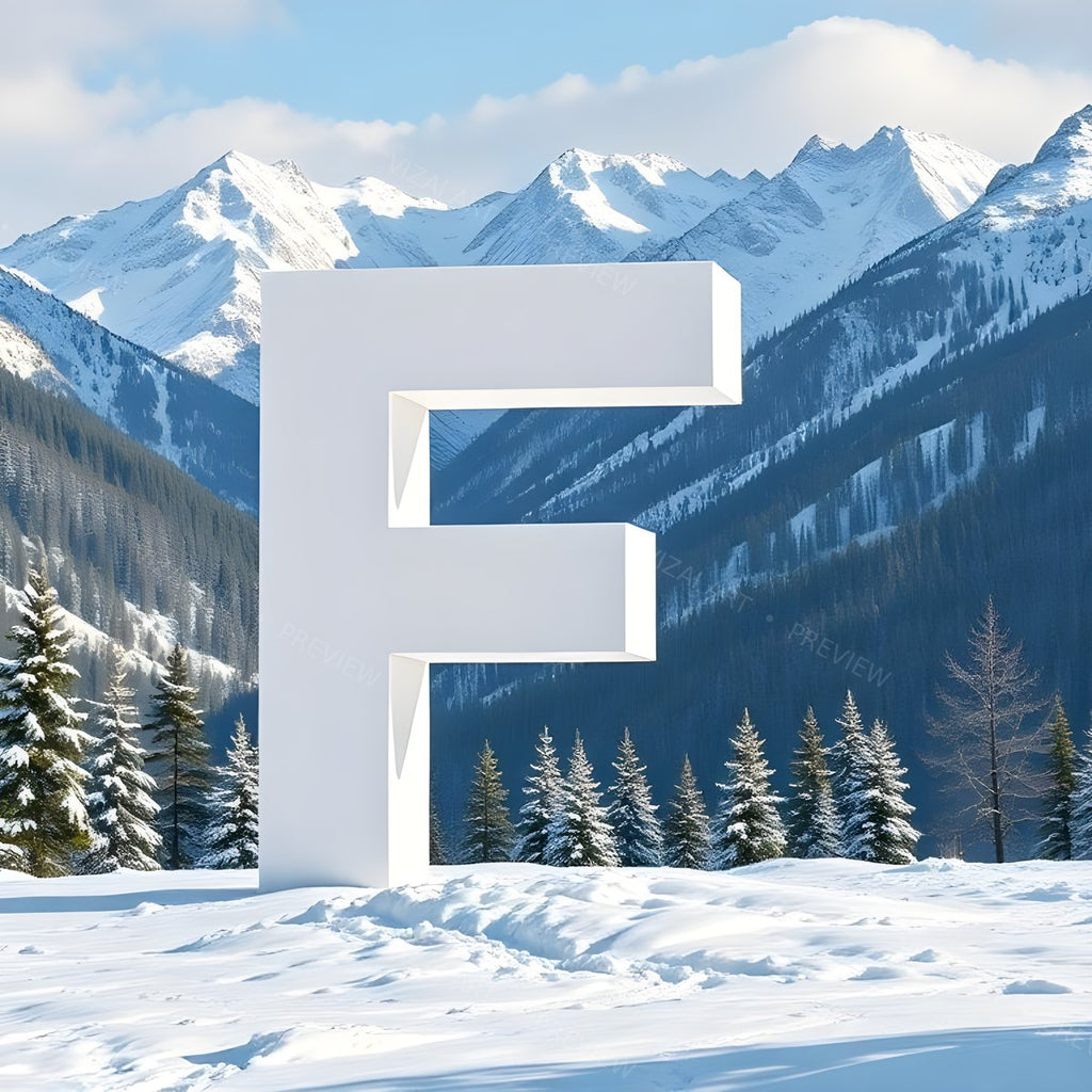 Letter F printable wall art