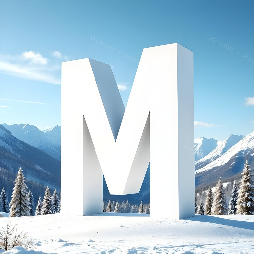 Letter M printable wall art
