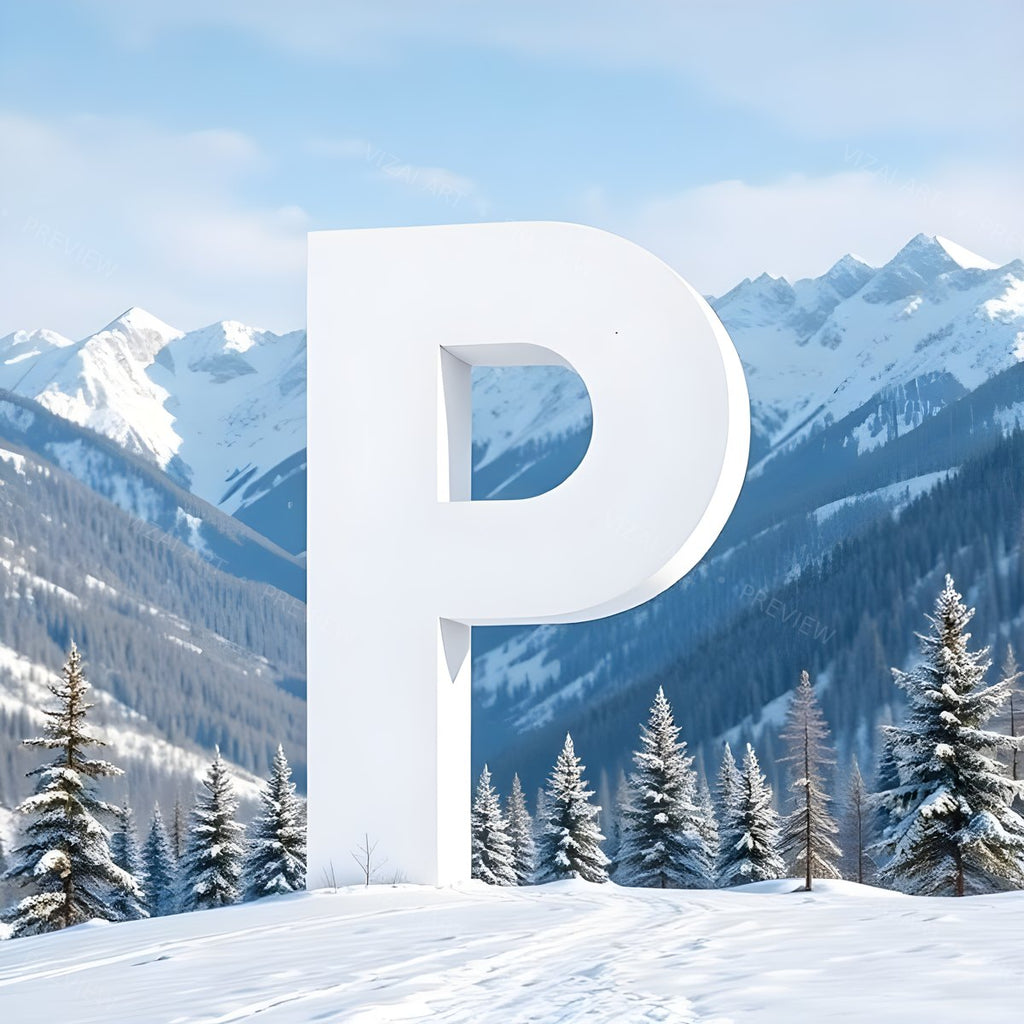Letter P printable wall art
