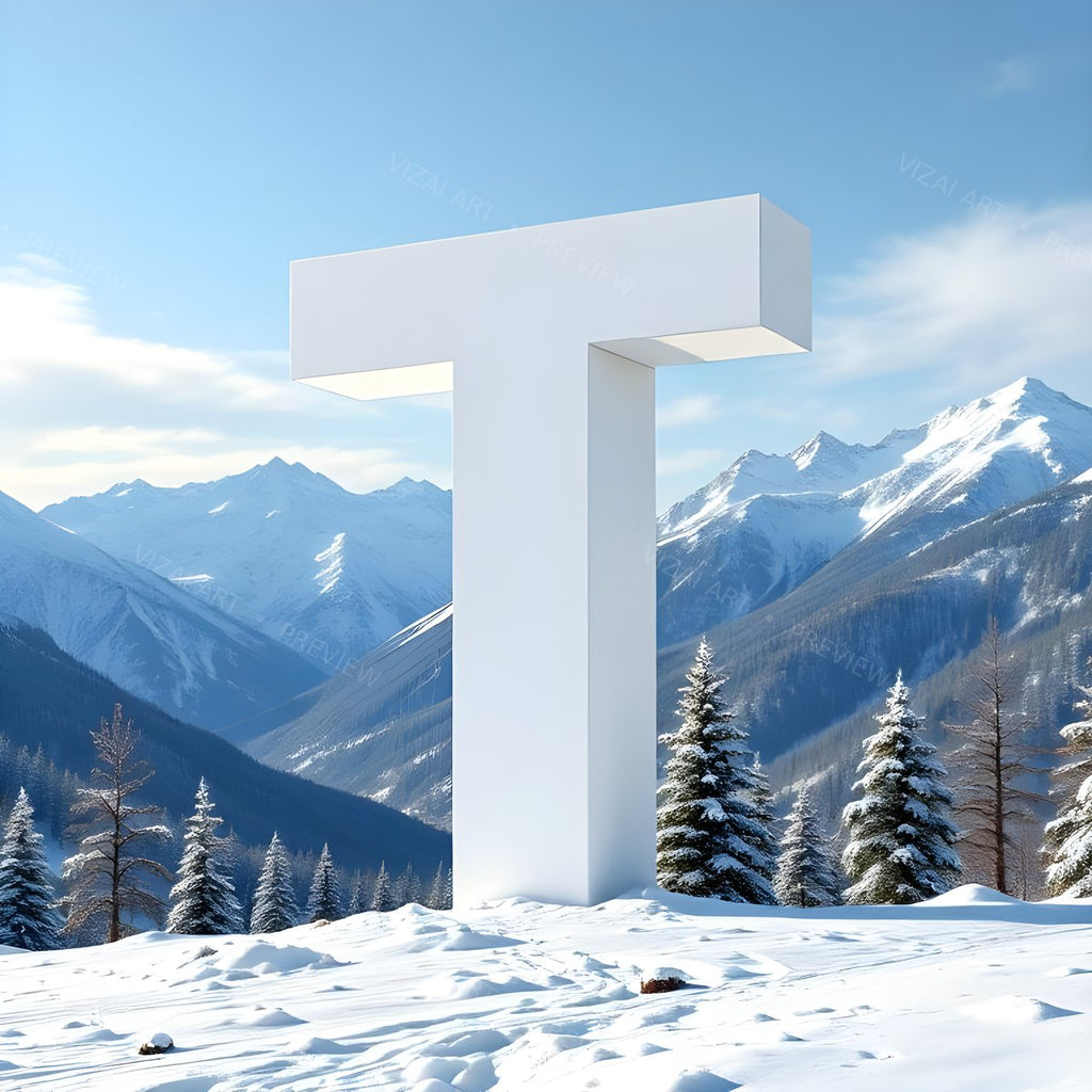 Letter T printable wall art