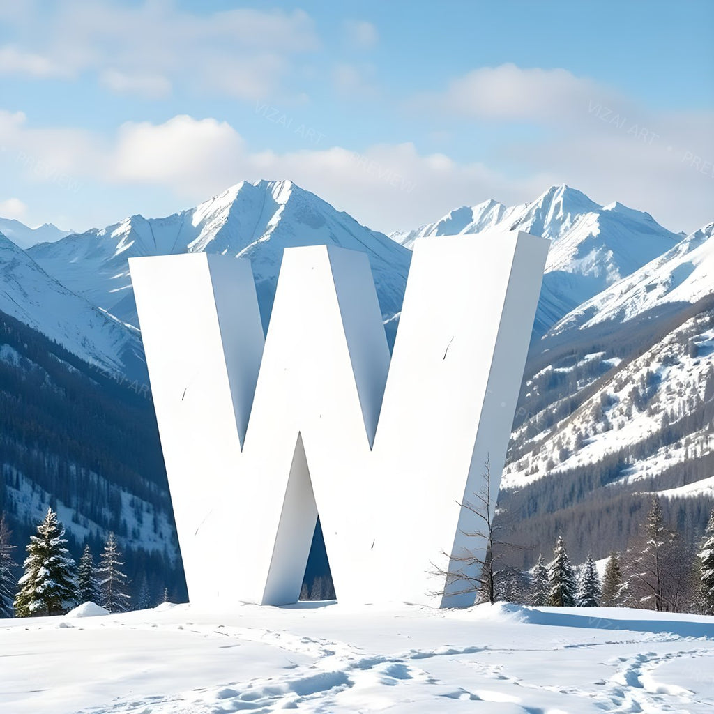Letter W printable wall art