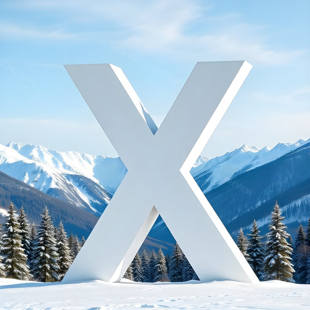 Letter X printable wall art