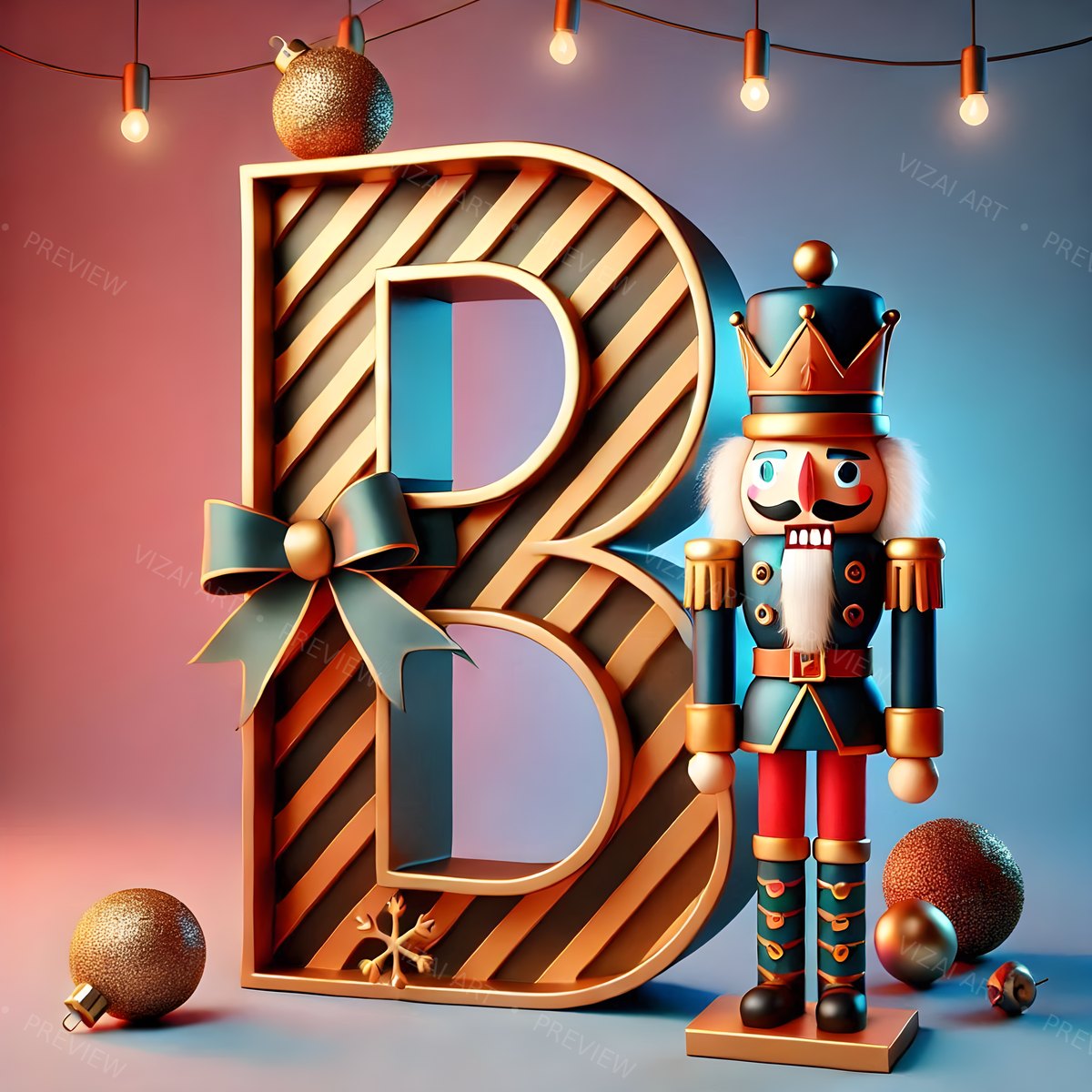 Letter B printable wall art