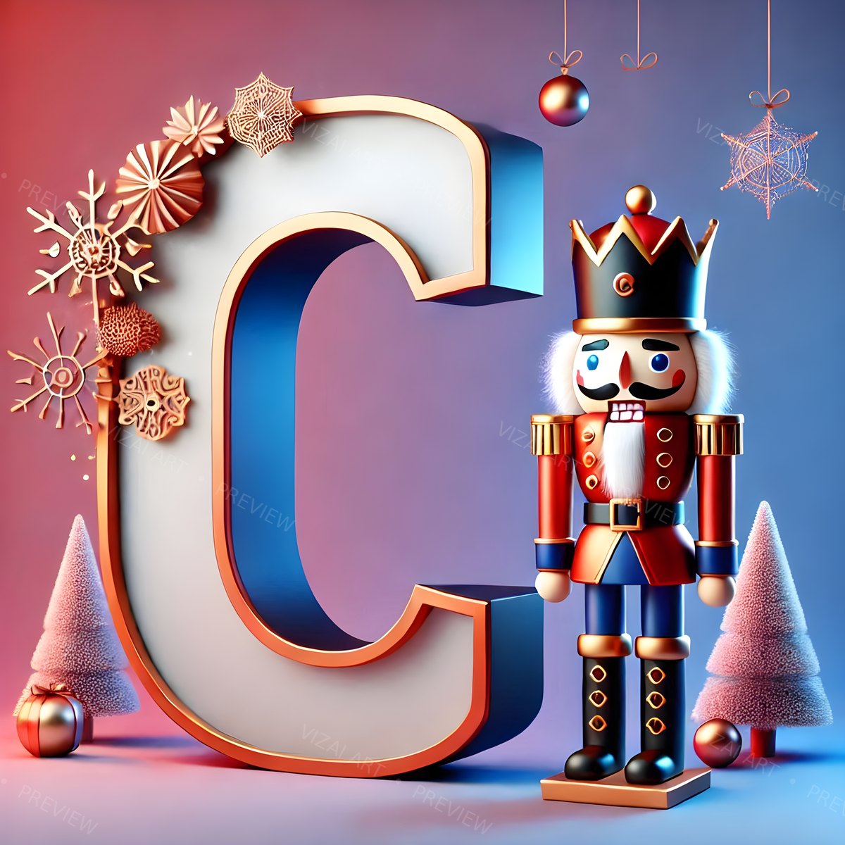 Letter C printable wall art