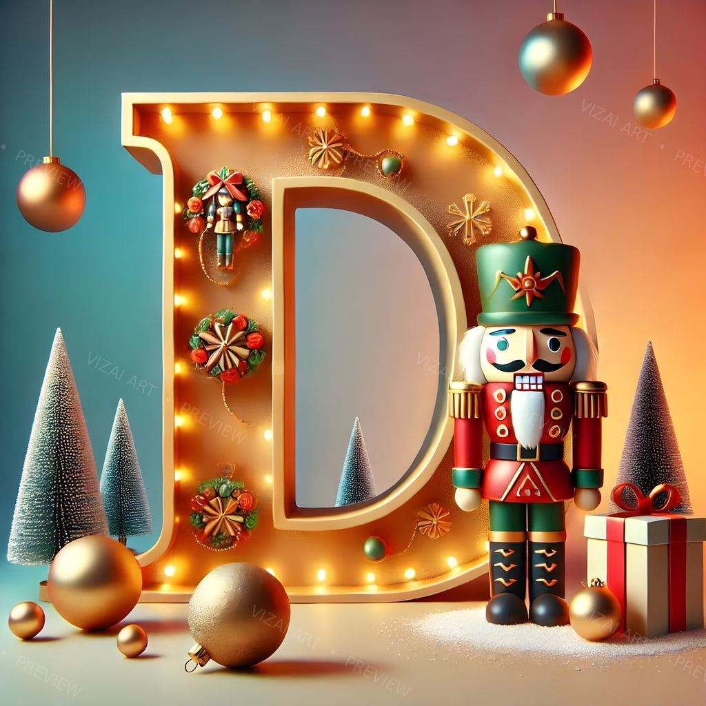 Letter D printable wall art