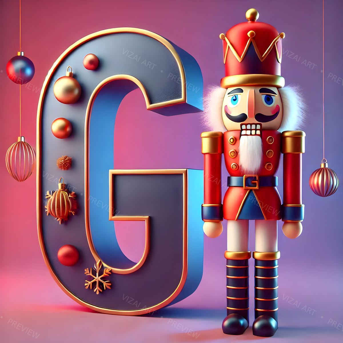 Letter G printable wall art