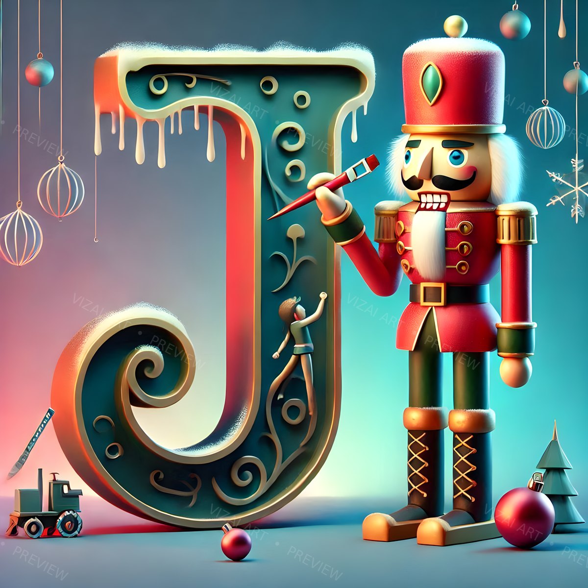 Letter J printable wall art