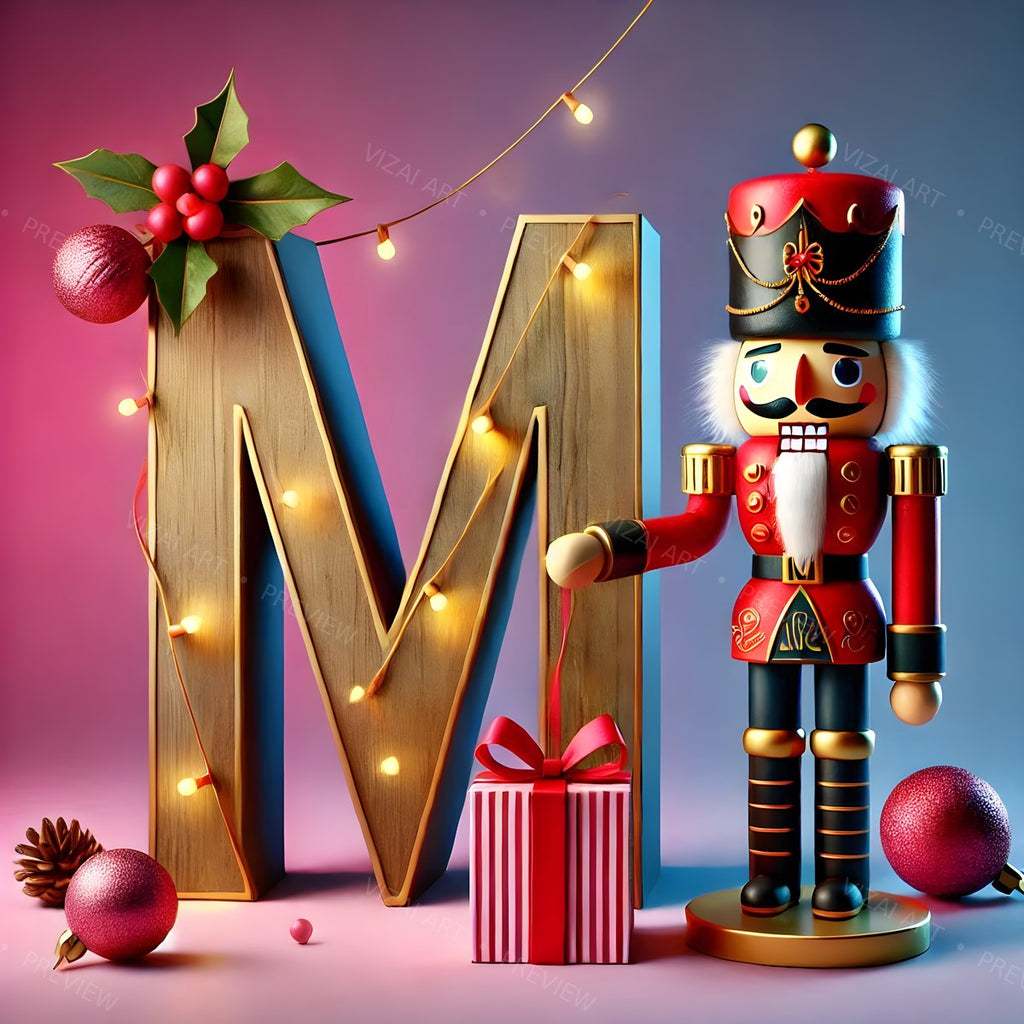 Letter M printable wall art