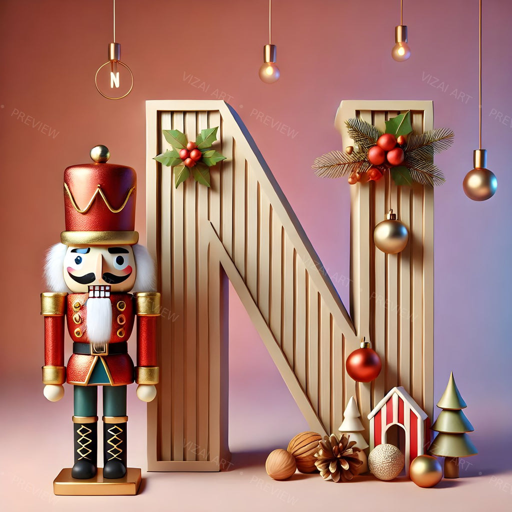 Letter N printable wall art