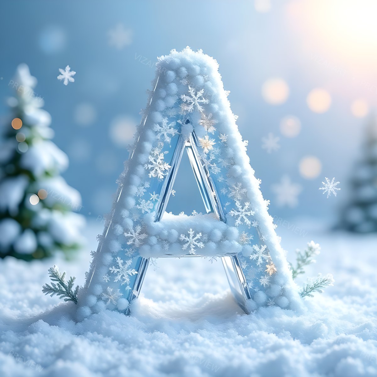 Letter A printable wall art