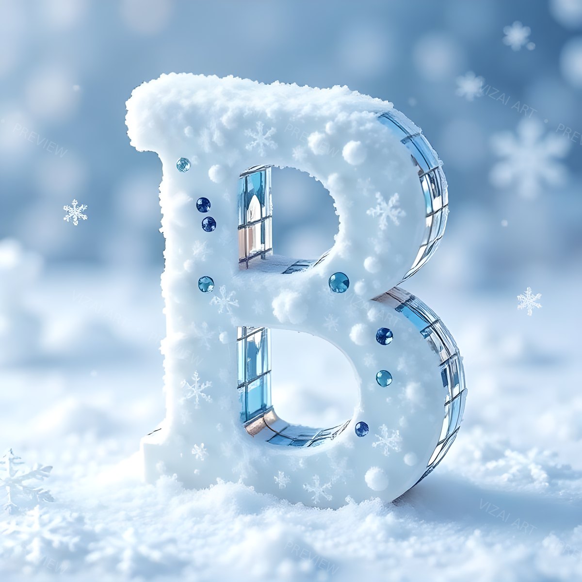 Letter B printable wall art