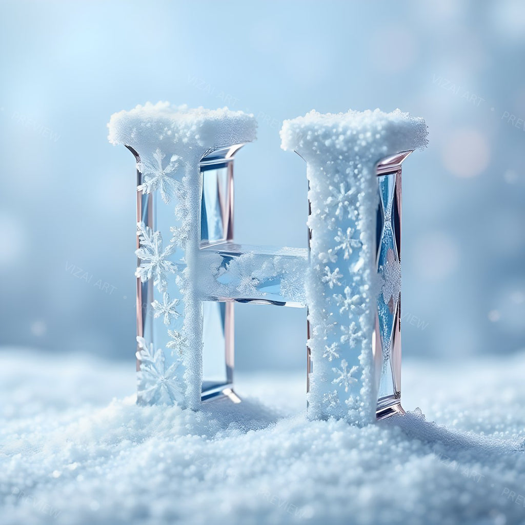Letter H printable wall art