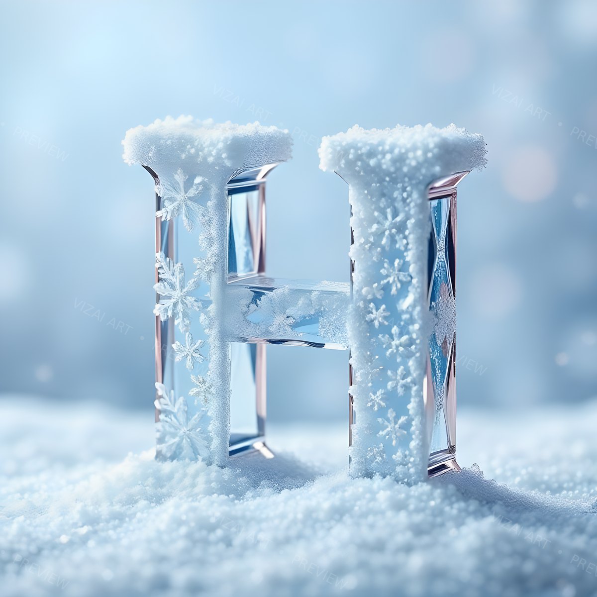 Letter H printable wall art
