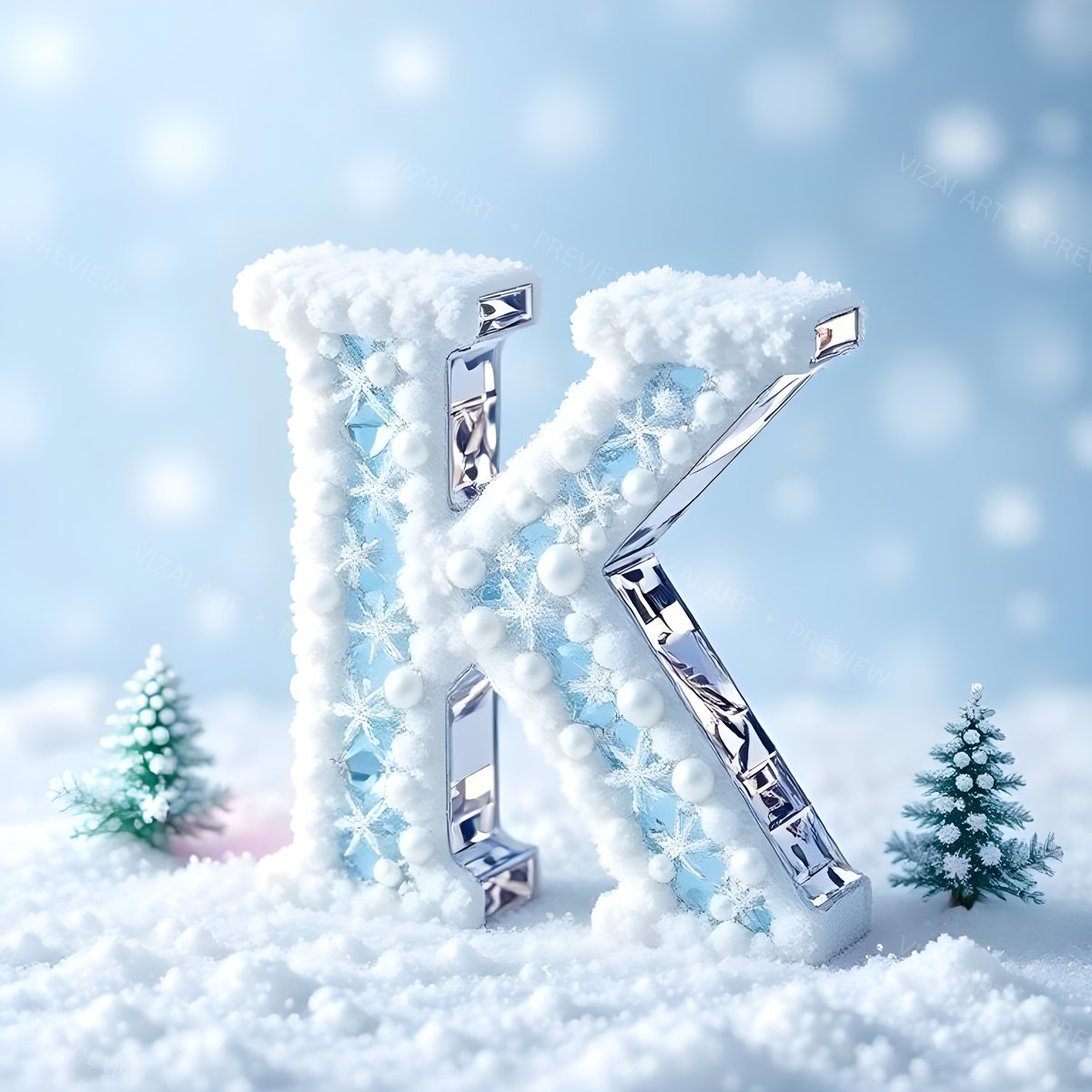 Letter K printable wall art