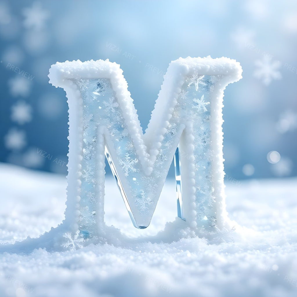Letter M printable wall art