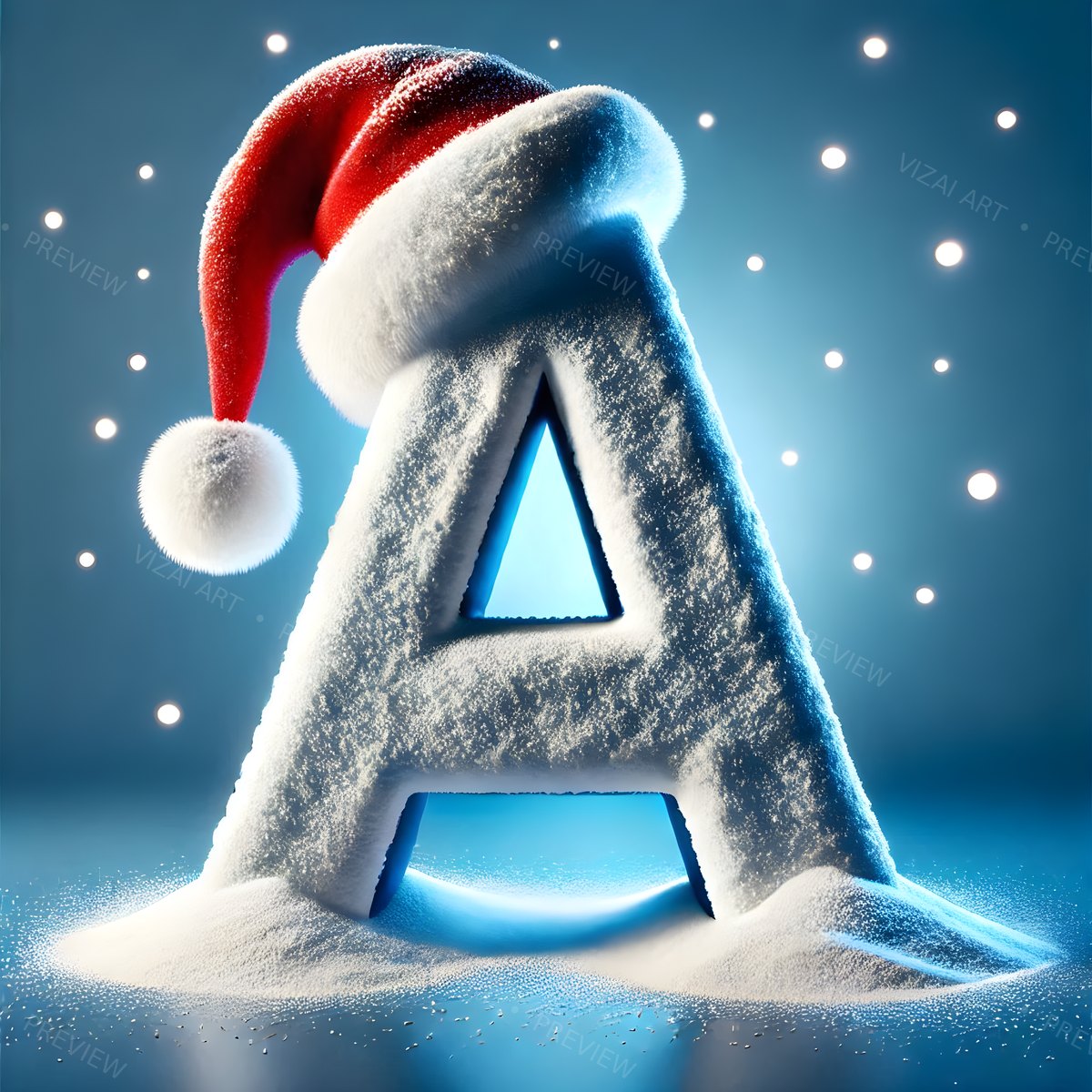 Letter A printable wall art
