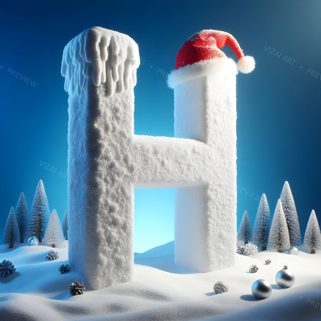 Letter H printable wall art