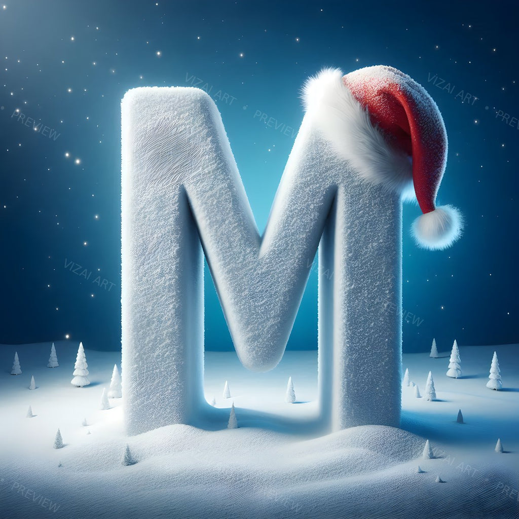 Letter M printable wall art