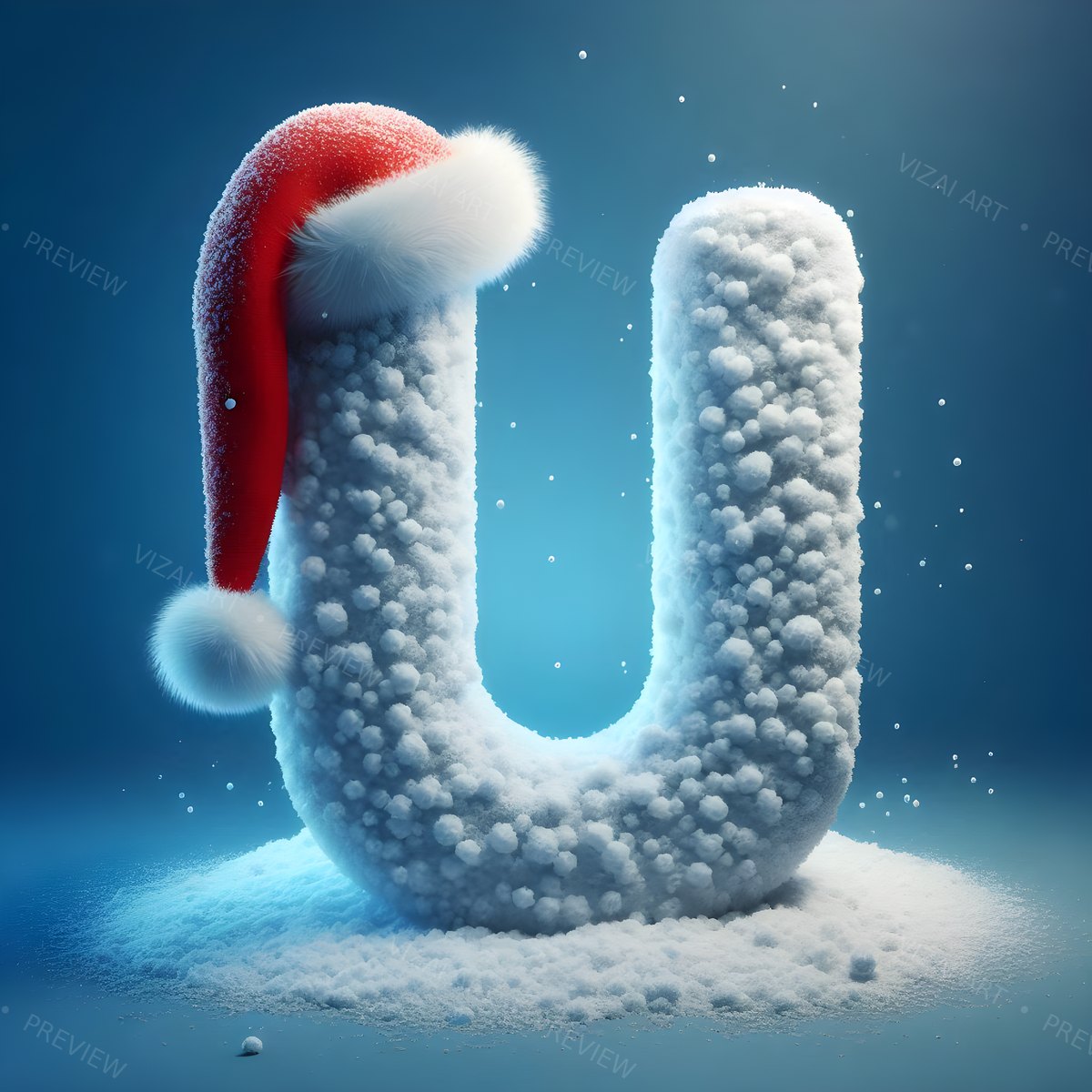 Letter U printable wall art
